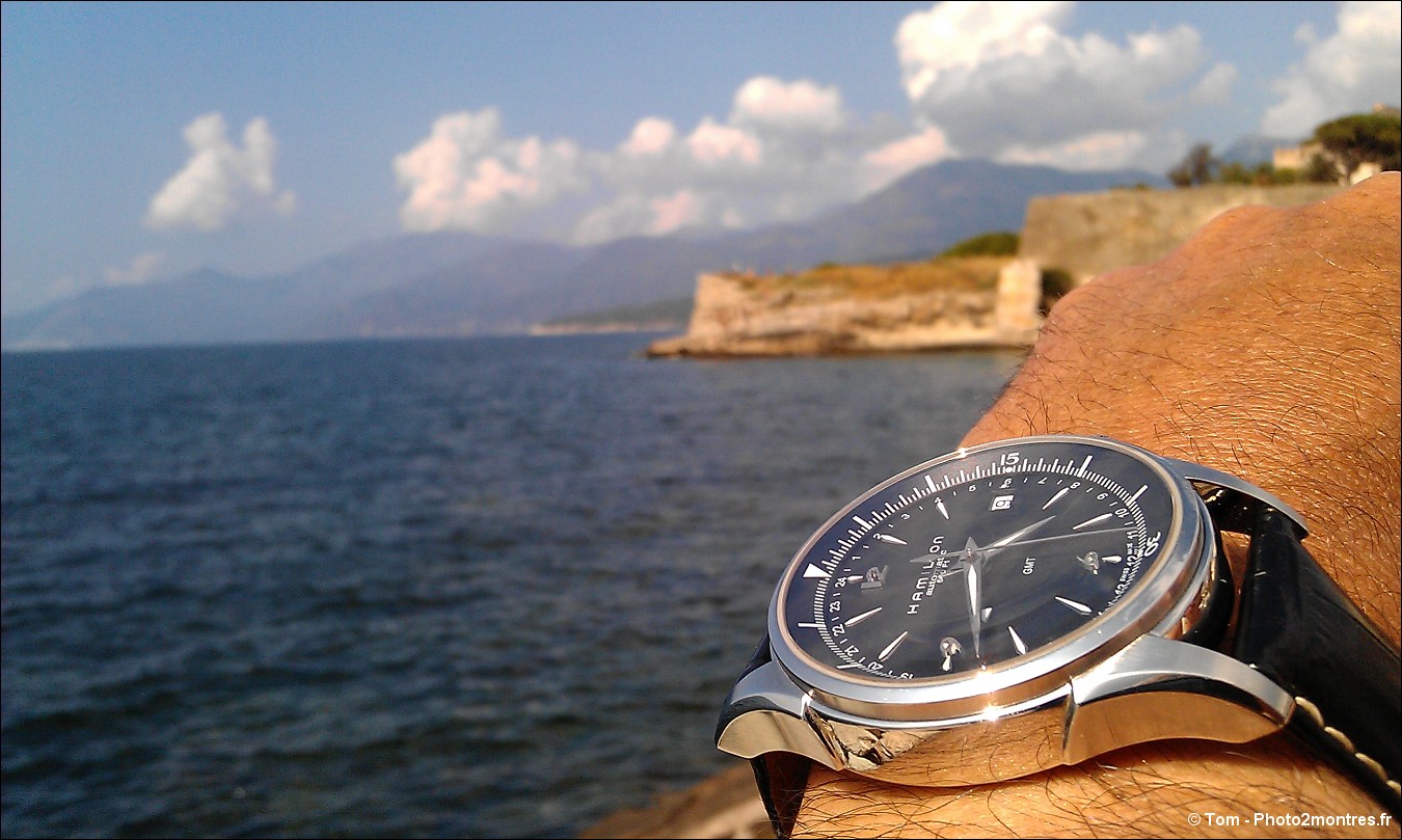 Hamilton jazzmaster traveler deals gmt 2 black